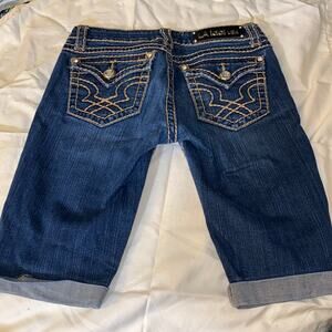 -LA IDol cuffed Bermuda denim shorts
